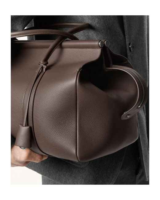 Loro Piana Brown Loom Weekender Bag L42 for men