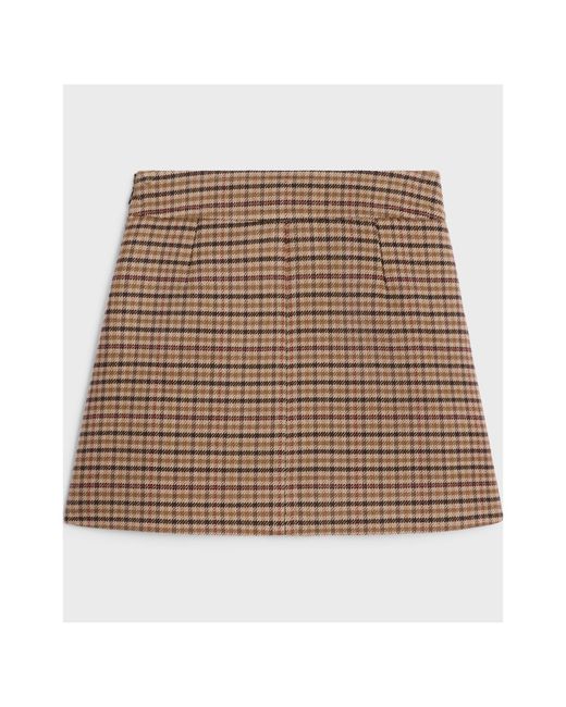 Céline Brown Trapeze Mini Skirt