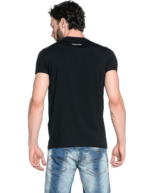 Armani Jeans Black Logo Details T-Shirt for men
