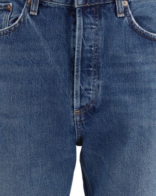 Agolde Blue High-Rise Straight-Leg Jeans for men