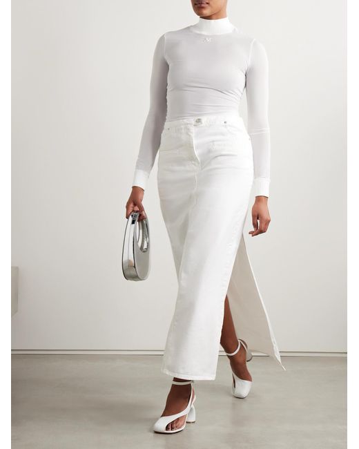 Courreges White Reedition Second Skin Mesh Top