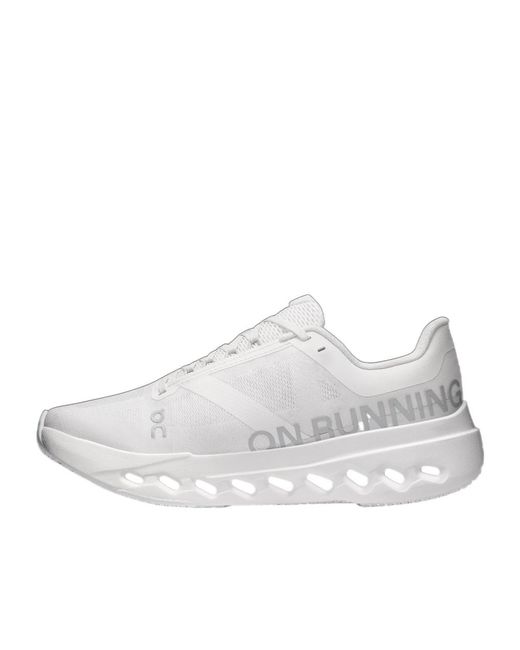 On Shoes White Cloudsurfer Next Lace-Up Sneakers