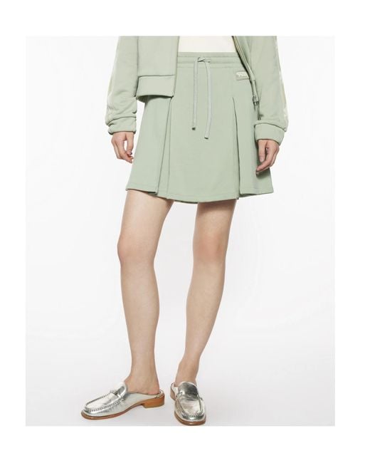 Maison Kitsuné Green Flash Fox Mini Pleated Skirt
