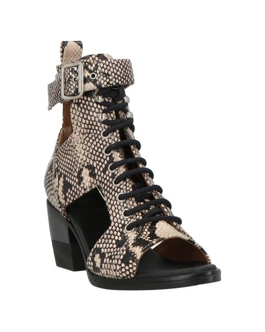 Chloé Brown Lace-Up Ankle Boots