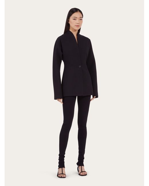 Ferragamo Blue Long-Sleeved Casual Jacket