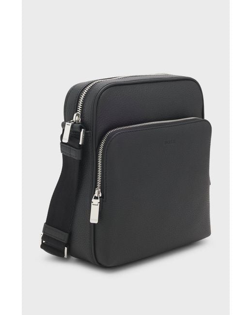 Boss Black Zippered Shoulder Bag for men