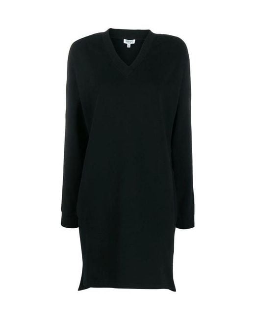 KENZO Black A Shiny Logo Dress
