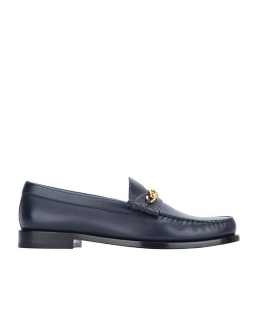 Céline Blue Pleated Loafers