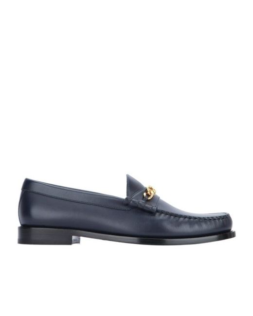Céline Blue Pleated Loafers