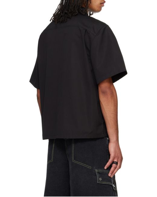 Off-White c/o Virgil Abloh Black Logo-Embroidered Shirt for men
