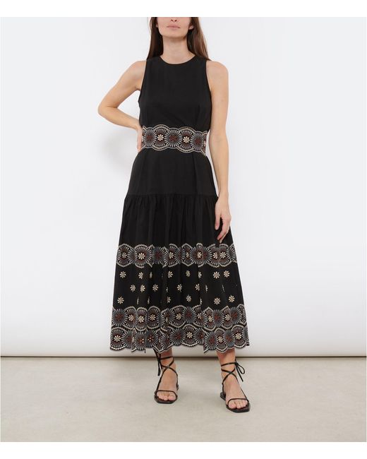 Vanessa Bruno Black Embroidered Dress