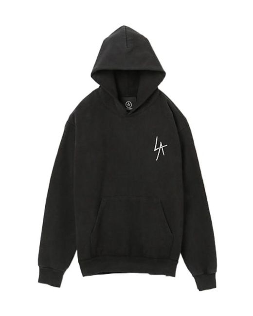 Local Authority Black Logo Hooded Hooded Sweater for men
