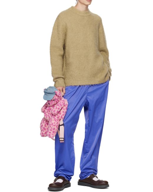 Acne Natural Crewneck Knitted Sweater for men