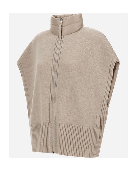Herno Gray Sleeveless Zip-Front Vest