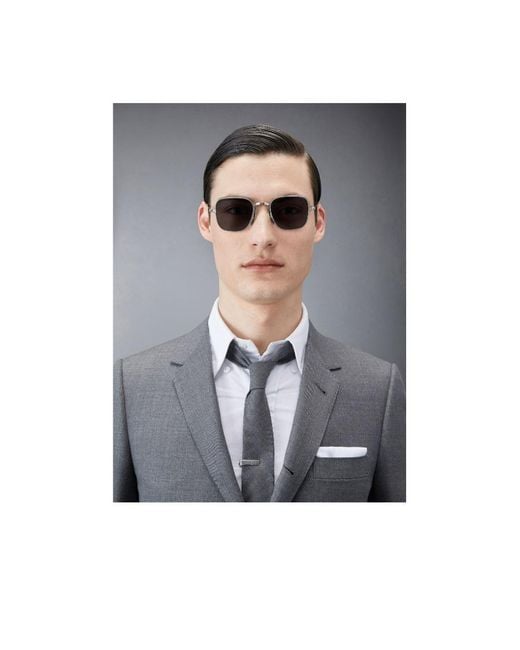 Thom Browne Blue Square-Frame Sunglasses for men
