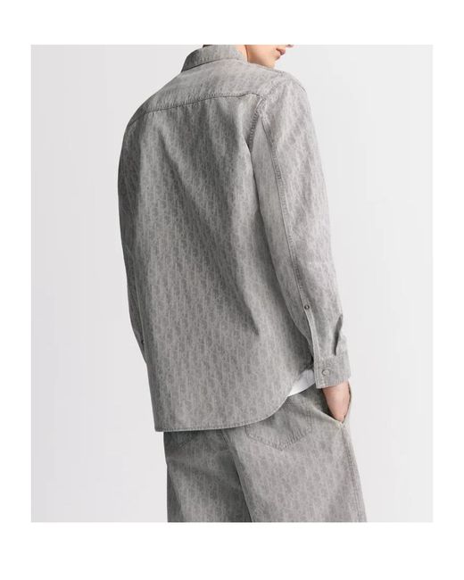 Dior Oblique Overshirt in Grey for Men | Lyst UK