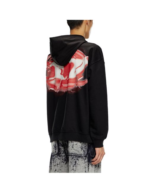 DIESEL Black Boxt-Hood-K3 Water Effect Hoodie for men