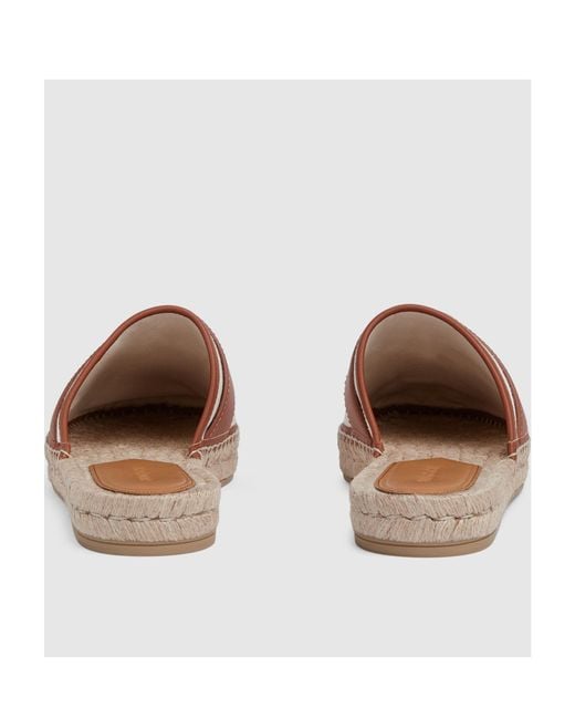 Gucci Brown Interlocking G Slide Espadrilles for men