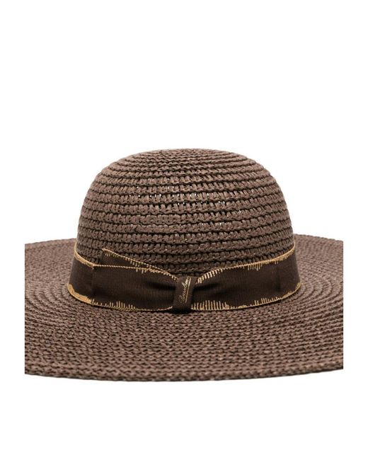 Borsalino Brown Marlene Wide-Brim Hat