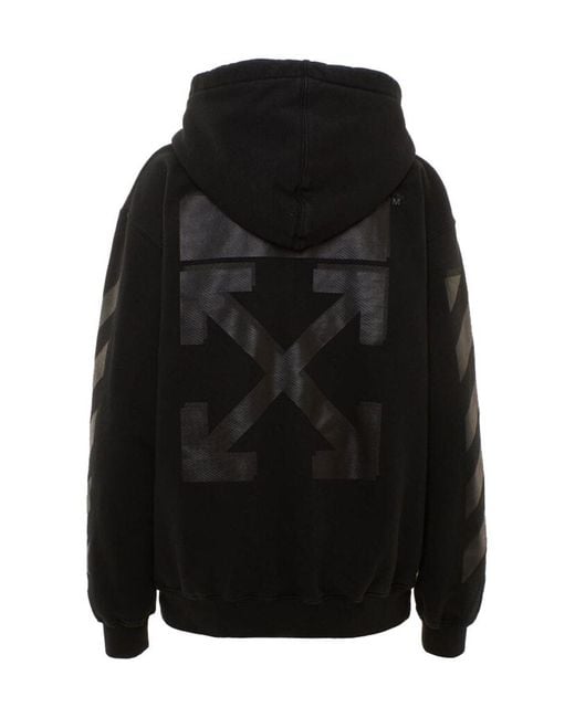 Off-White c/o Virgil Abloh Black Logo Drawstrings Hoodie