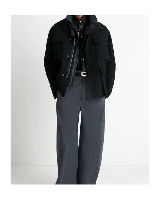 Lemaire Black Long-Sleeved Buttoned-Cuff Pocket Overshirt for men