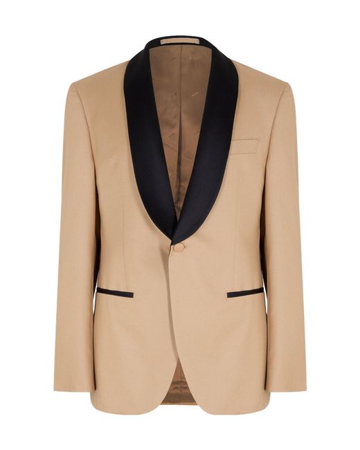 Boss Natural Camel-Colored Tuxedo Jacket for men