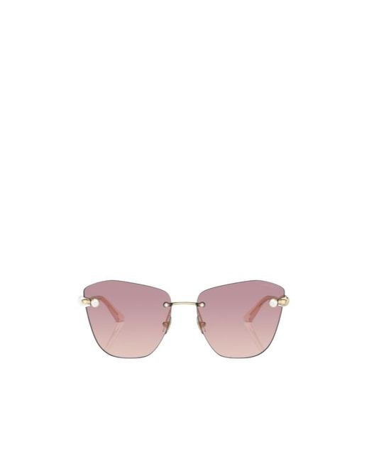 Jimmy Choo Pink Eyewear Butterfly Frame Sunglasses