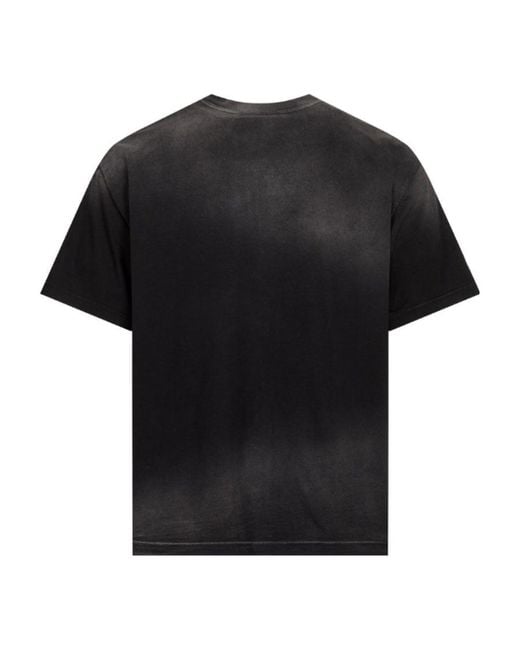 A_COLD_WALL* Black A-Cold-Wall* Gradient Logo Printed Crewneck T-Shirt for men