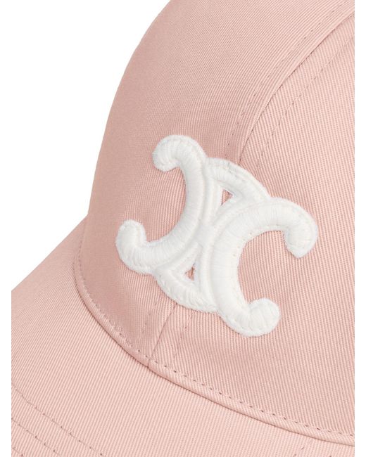 Céline Pink Triomphe Baseball Cap