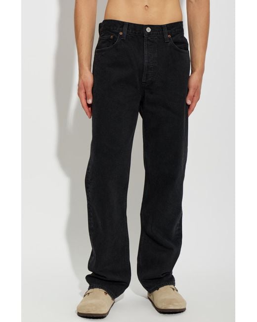 Agolde Black 90S High-Rise Straight Jeans for men
