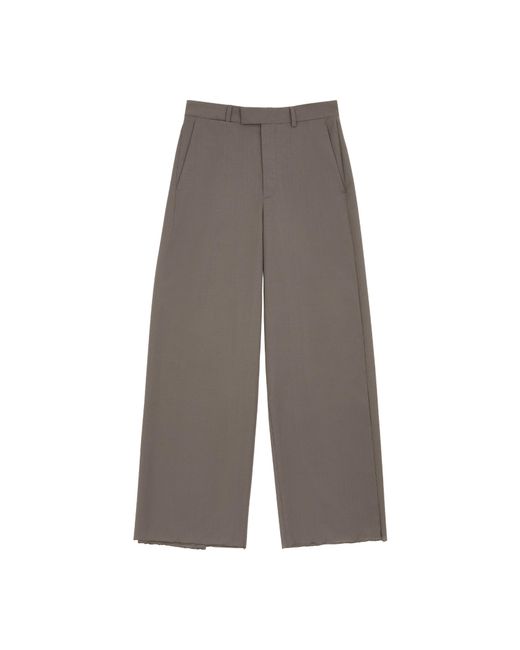MM6 by Maison Martin Margiela Gray Wide Leg Tailored Trousers