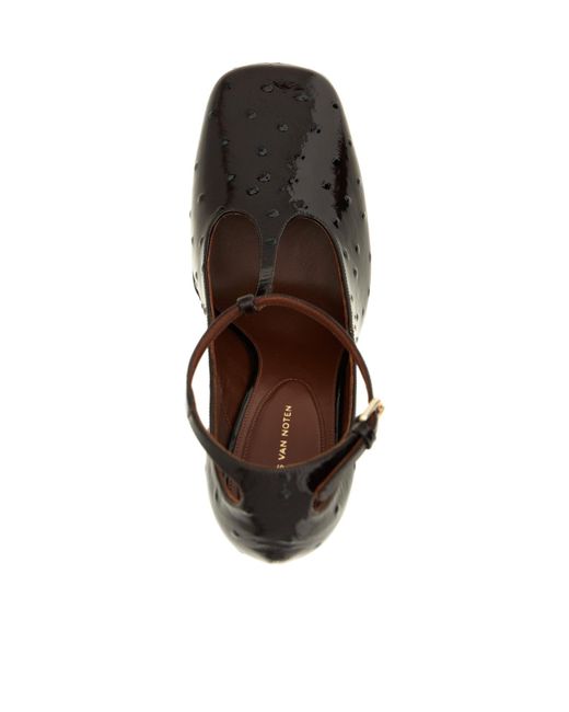 Dries Van Noten Brown Square-Toe High Heels