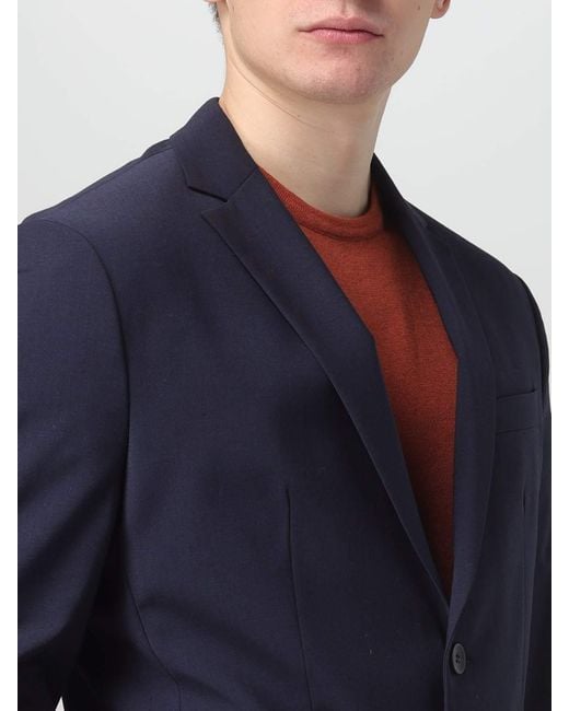 Calvin Klein Blue Two-Button Wool Jacket for men