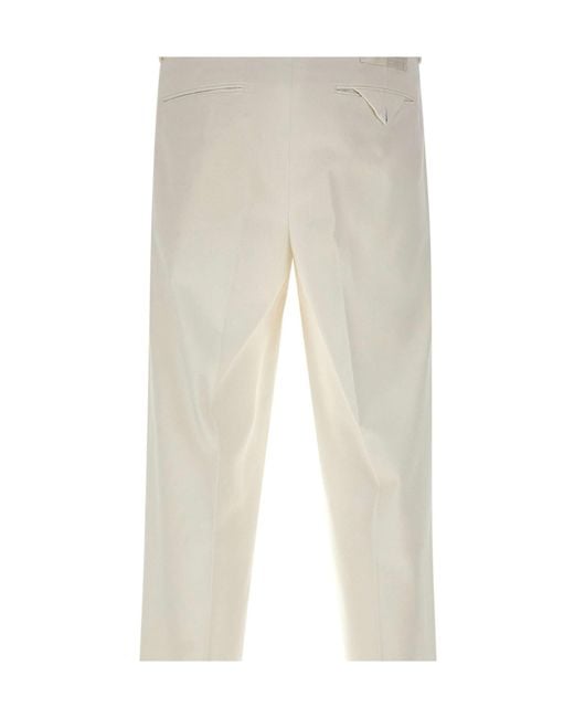 Briglia 1949 White Casual Trousers With Belt Loops for men