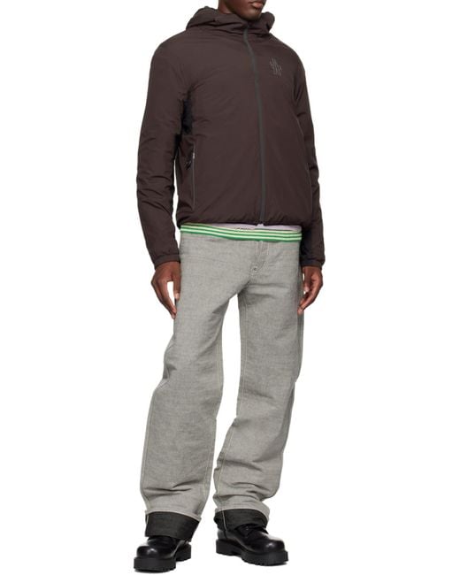 Moncler Gray Grenoble Bissen Packable Hooded Shell Jacket for men