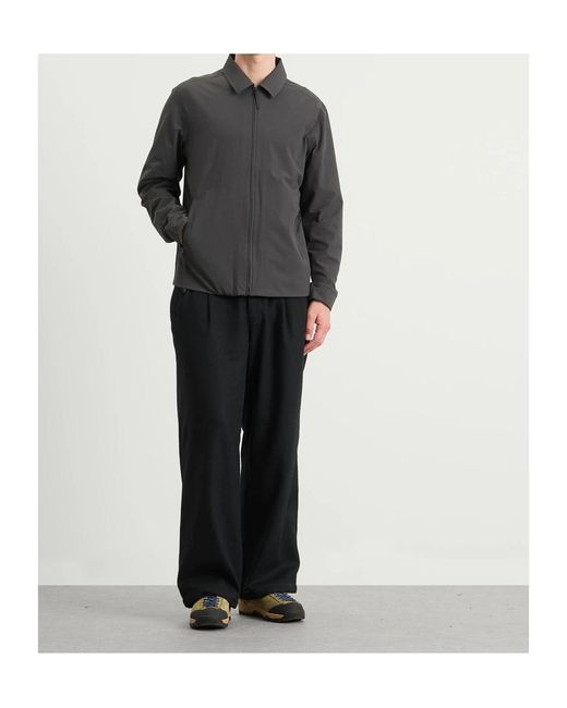And Wander Black Wide-Leg Casual Pants for men