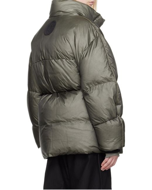 Acne Green Fitted-Waist Puffer Jacket