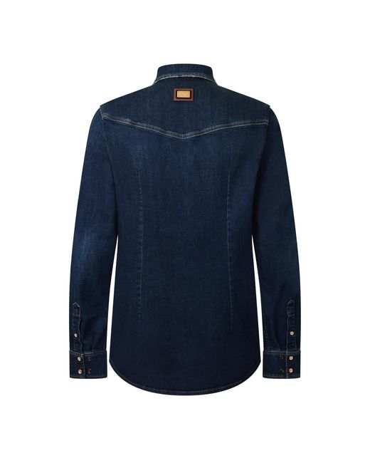 Dolce & Gabbana Blue Denim Long-Sleeve Shirt for men