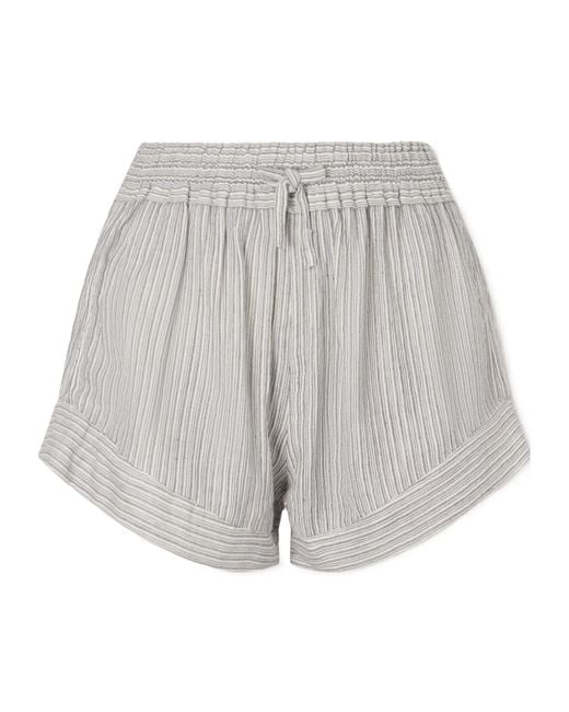 Isabel Marant Gray Isabel Marant Étoile Thaliany Striped Elasticated Waistband Shorts