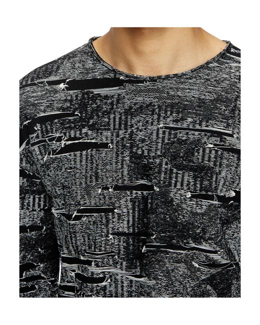 DIESEL Gray K-Cadmo Distressed Jumper for men