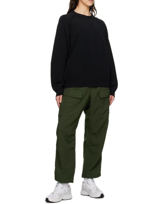 Y-3 Blue Embroidered-Logo Crew-Neck Sweatshirt for men