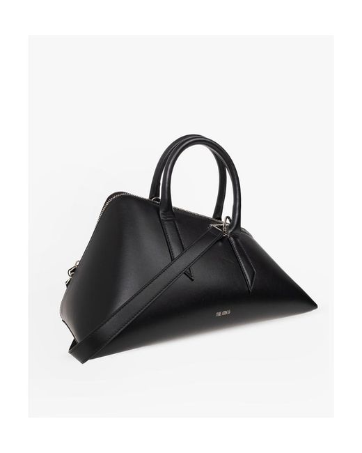 The Attico Black The Logo Printed 24H Shoulder Bag