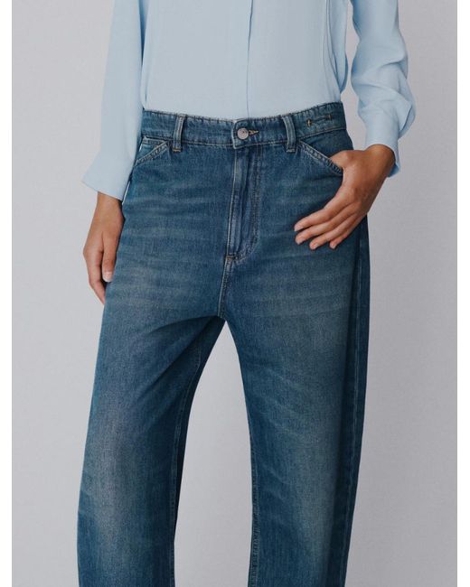 Marella Blue High-Waisted Mom-Fit Jeans