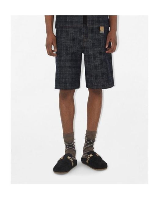 Burberry Black Checked Slip-On Clogs for men