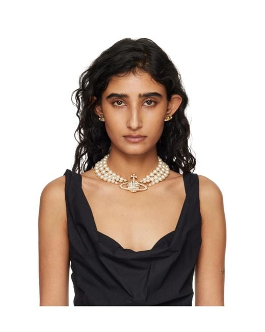 Vivienne Westwood Metallic Heart Earrings