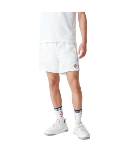 Casablanca White Logo Patch Elastic Waist Shorts for men