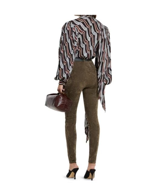 Gucci Green Stretch Velvet Leggings