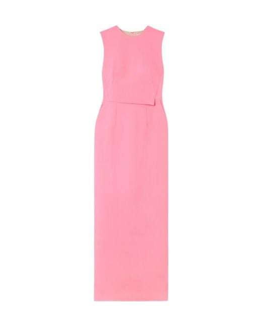 Emilia Wickstead Pink Sleeveless Maxi Dress
