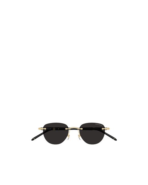 Montblanc White Eyewear Panthos Frame Sunglasses