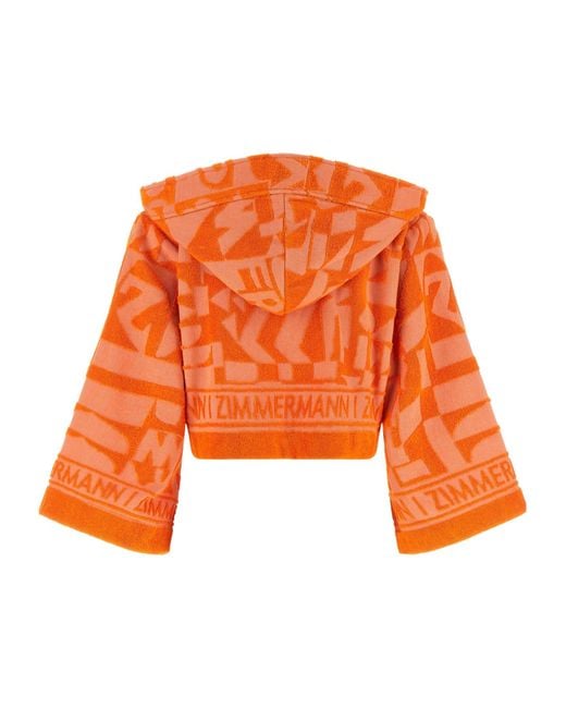 Zimmermann Orange Solstice Towelling Top